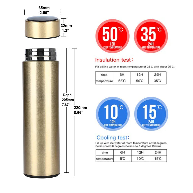 Garrafa Térmica com Temperatura Digital